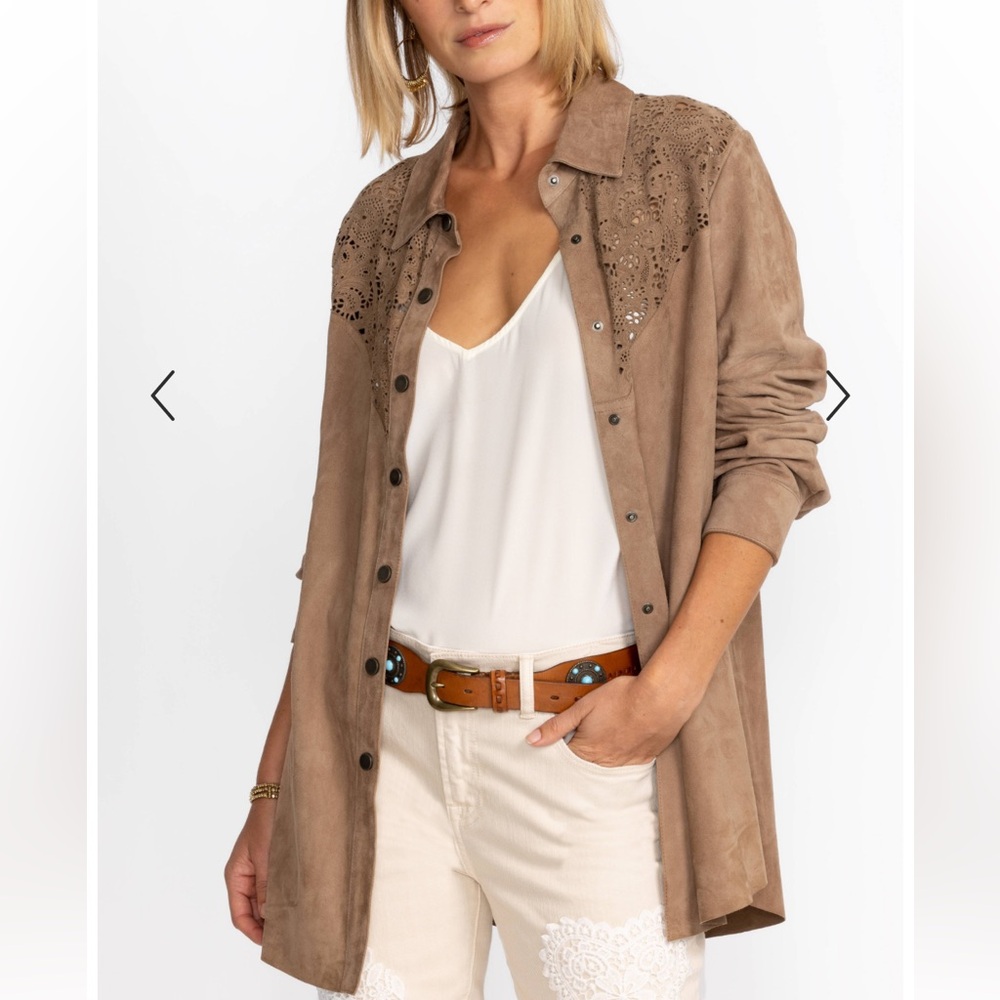 Johnny Was Suede shacket